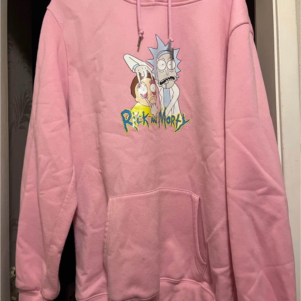Pink Rick and Morty Hoodie
